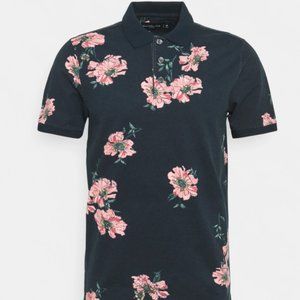 Abercrombie and Fitch Floral Polo Shirt NWOT
